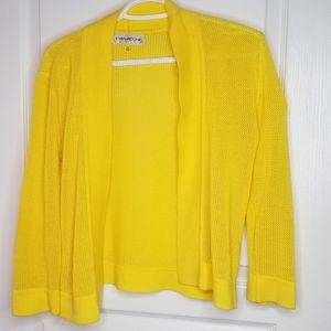 Yellow cardigan